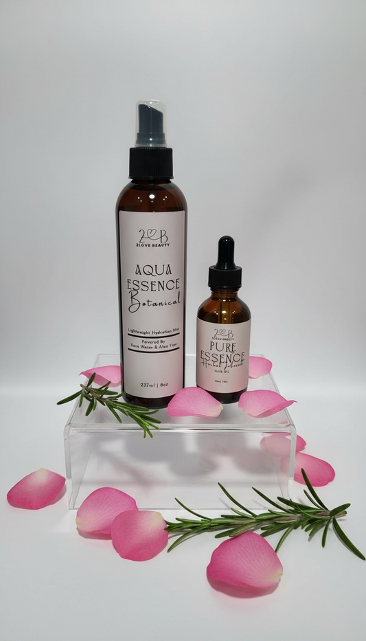 The Essence Loc Duo-Aqua Essence Moisturizing Mist & Pure Essence Oil for Daily Hydration and Moisturizing