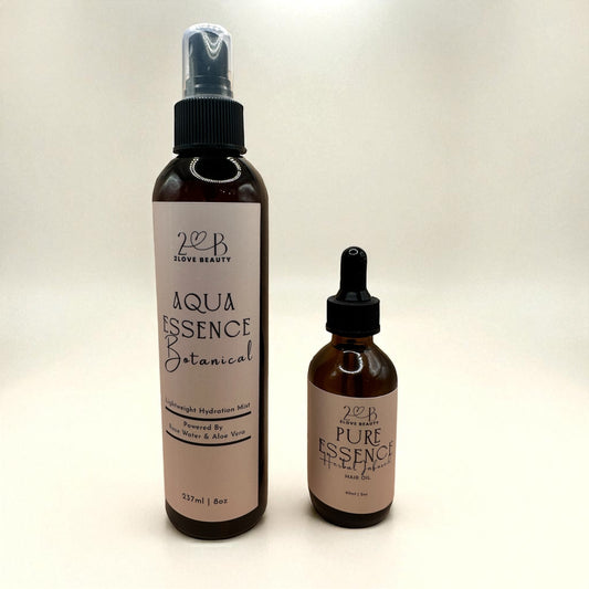 The Essence Loc Duo-Aqua Essence Moisturizing Mist & Pure Essence Oil for Daily Hydration and Moisturizing